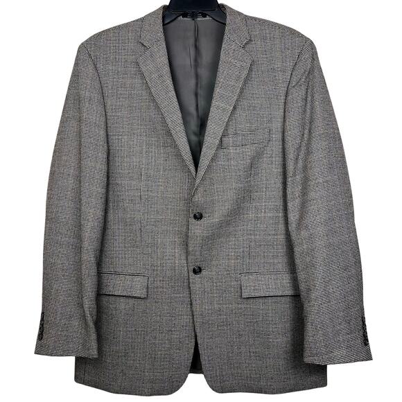 Warren Sewell Other - Warren Sewell Dress Jacket Blazer 44L 100% Wool Houndstooth  two button